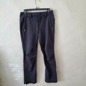 EUC REI Women's Black Hiking Pants Zipper Ankle Nylon Blend Size 10 Petite